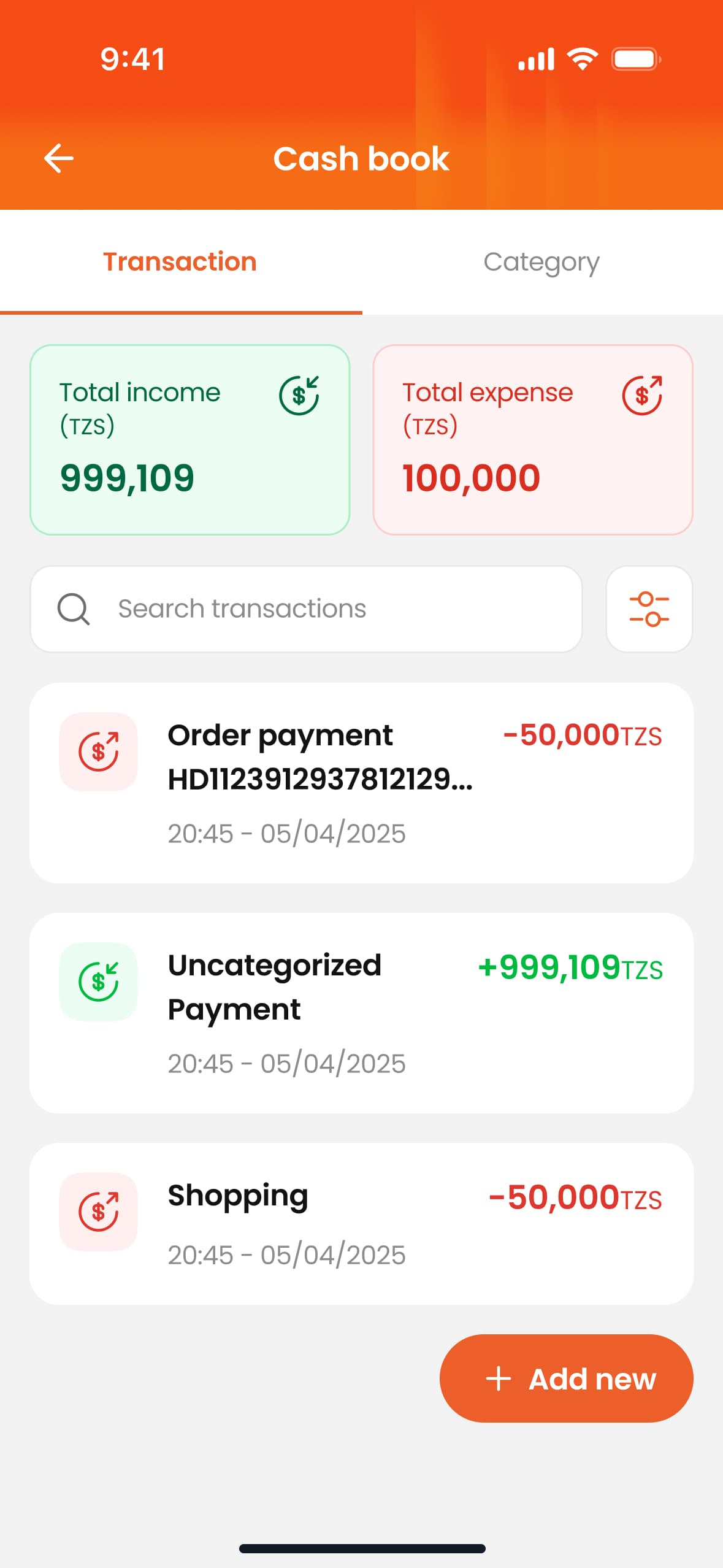 Cashbook