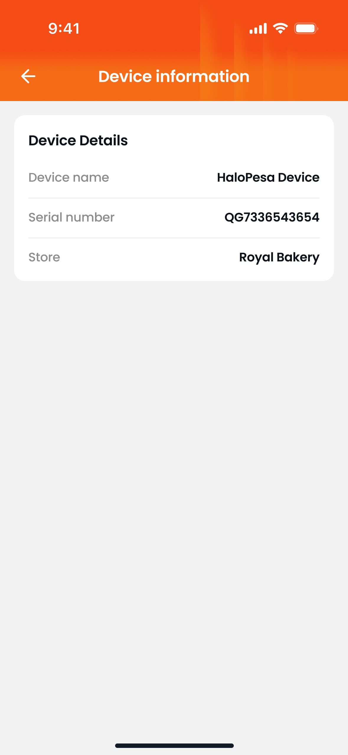 Device information