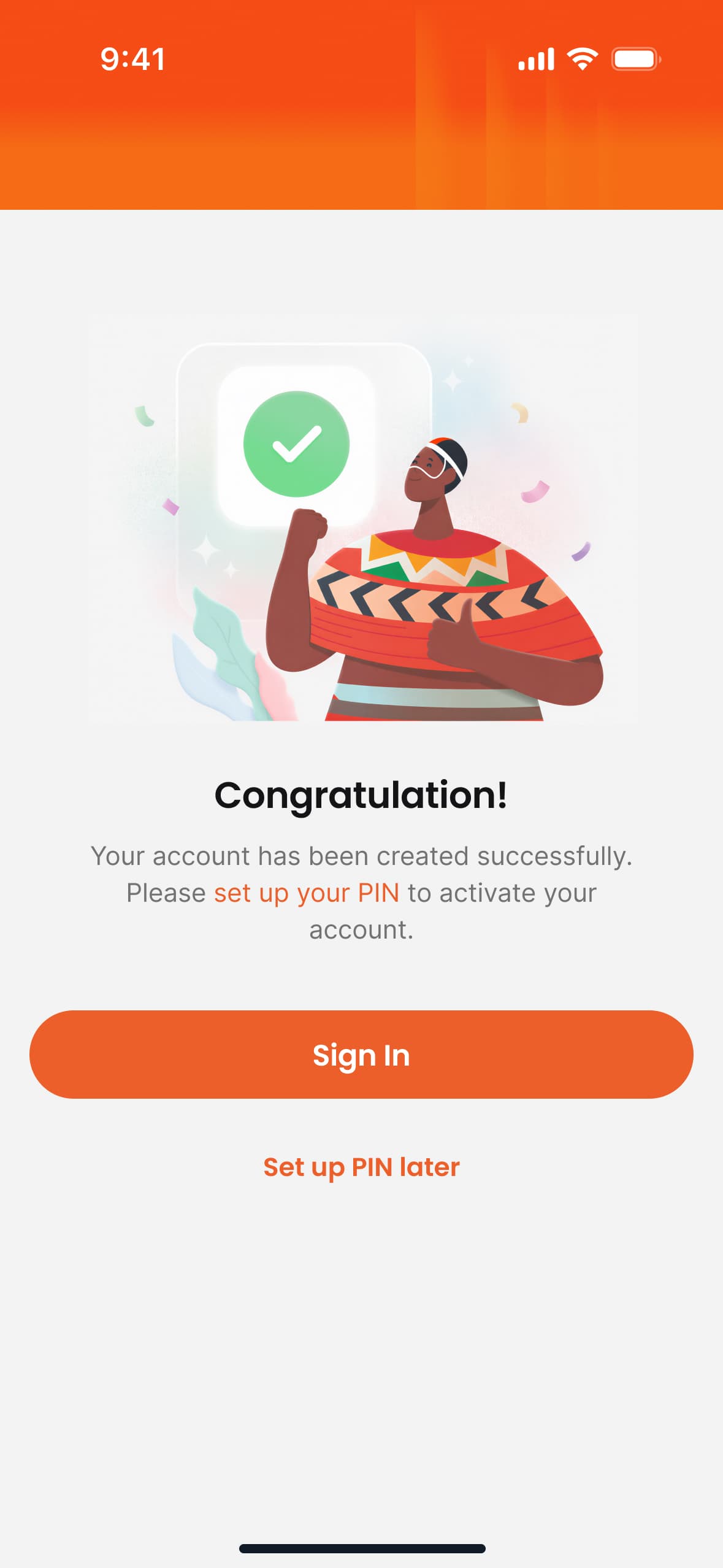 Account created