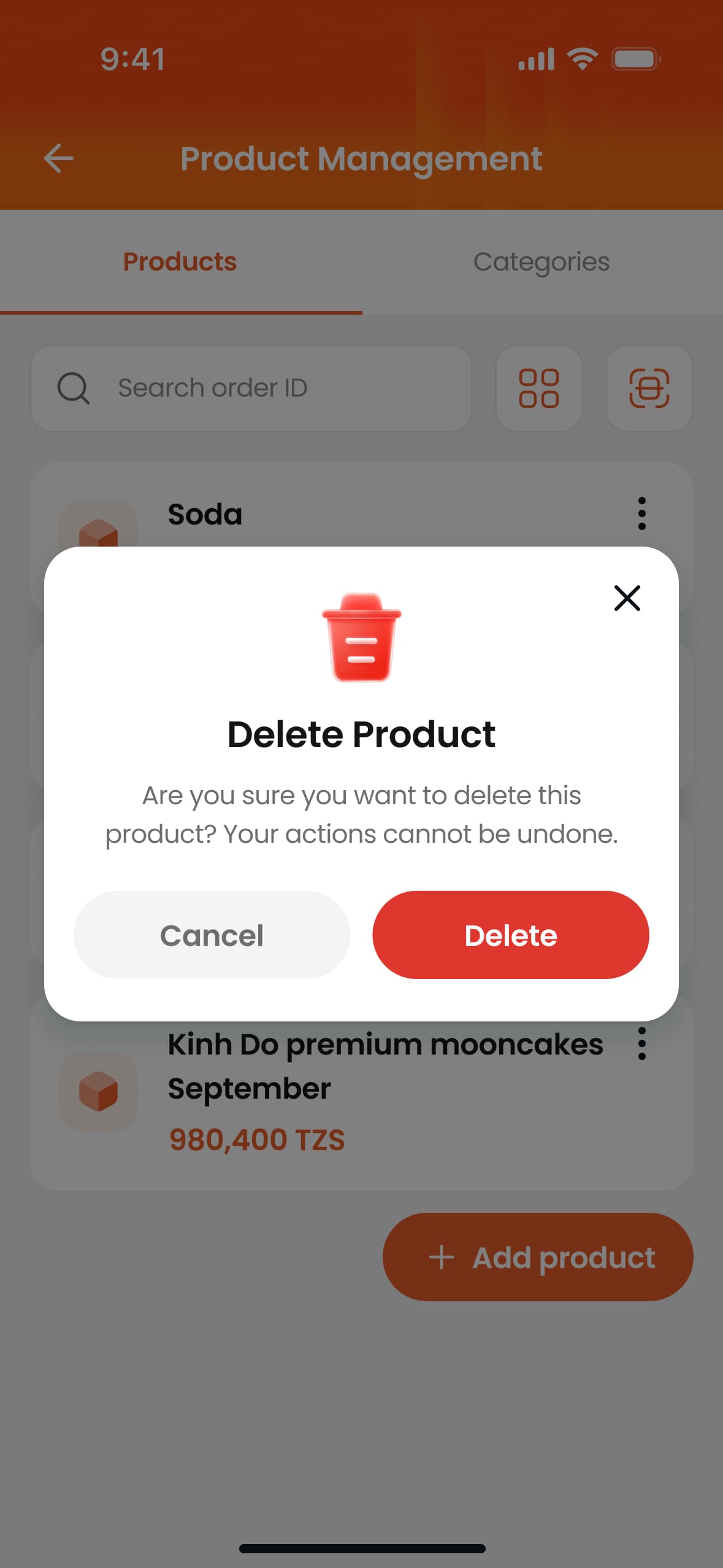 Delete product