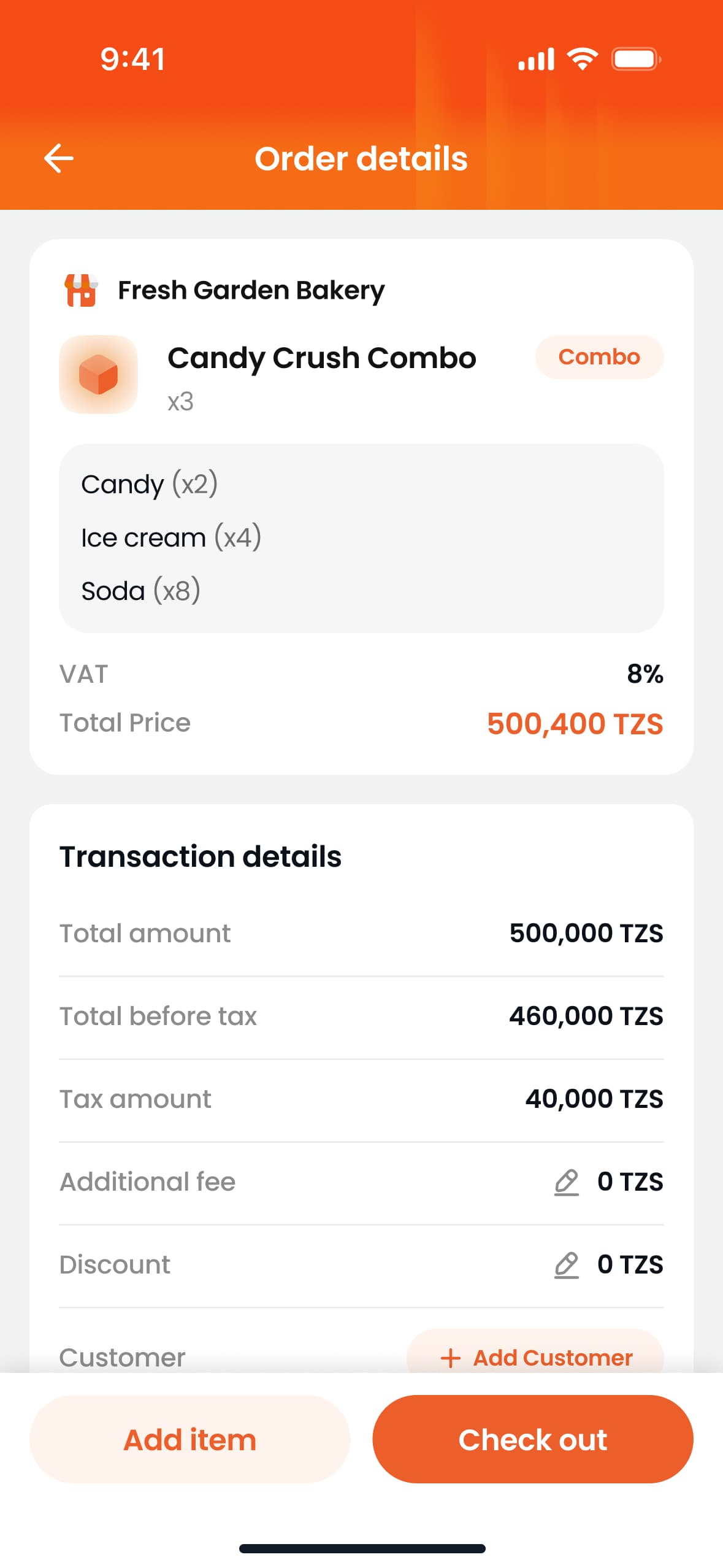 Invoice details